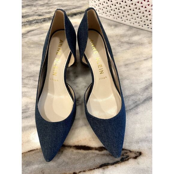 Shoes - NWOB Anne Klein iFlex Pointed Toe 2" Cork Heels in Denim Size 10 / classy